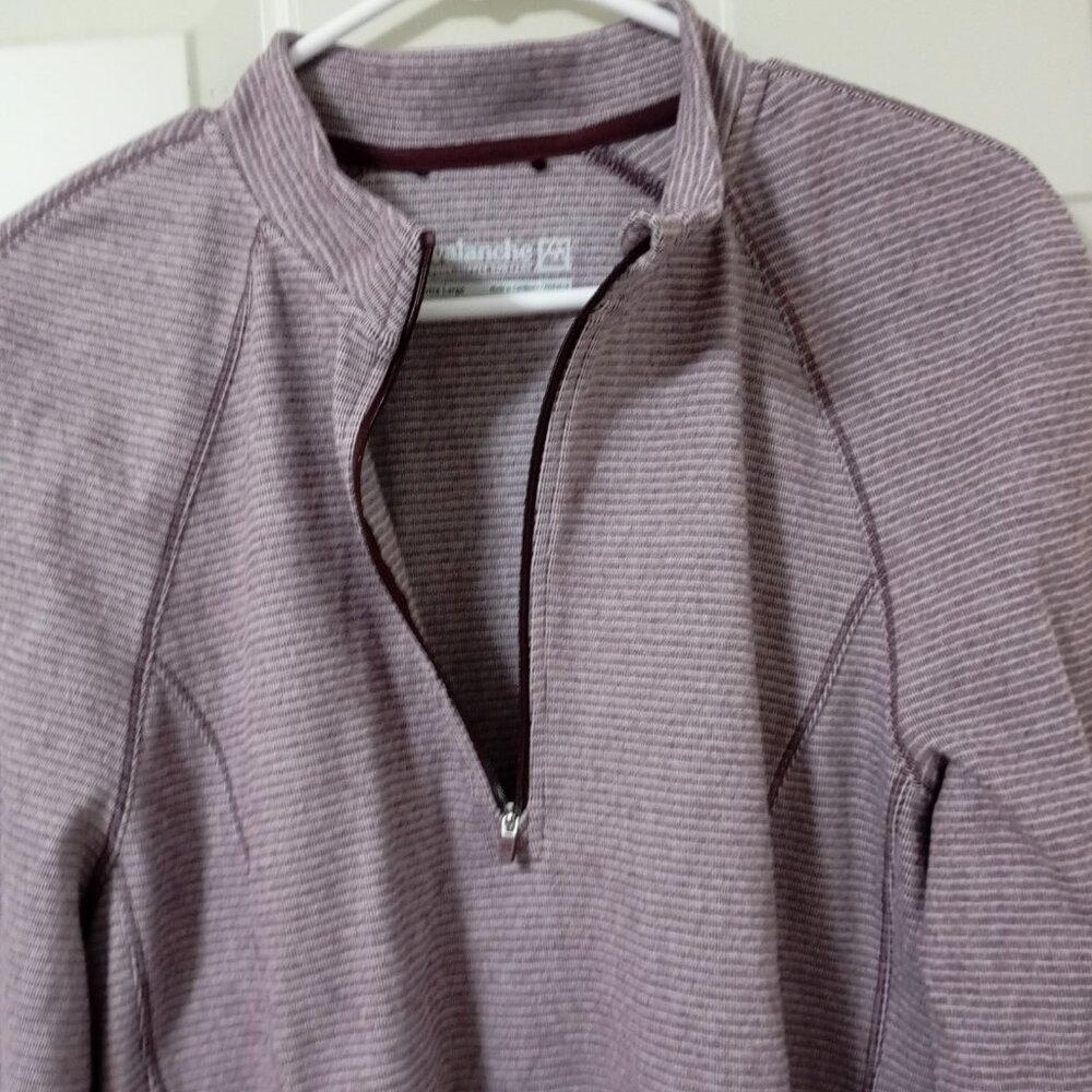 Avalanche Active Athletic Sweate Woman Sz XL Stretch Quarter Zip Pullover maroon - Picture 5 of 13